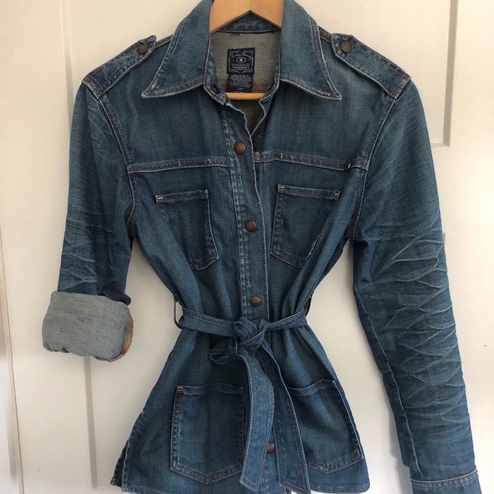 Lucky Brand belted Jean Jacket